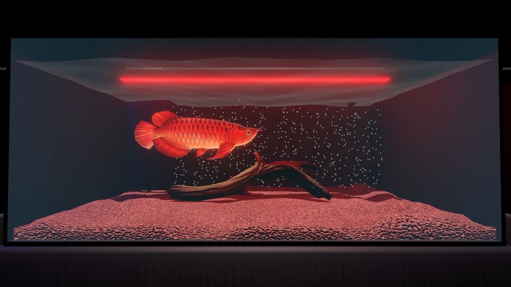 【UPDATE : 2026/09/18】アロワナ水槽アセット-Ver2 / Arowana Aquarium Set (Unity URP) – Animated Fish