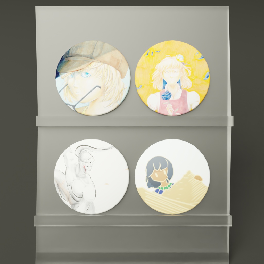 イラスト缶バッジ - VirtualMarket2023Summer