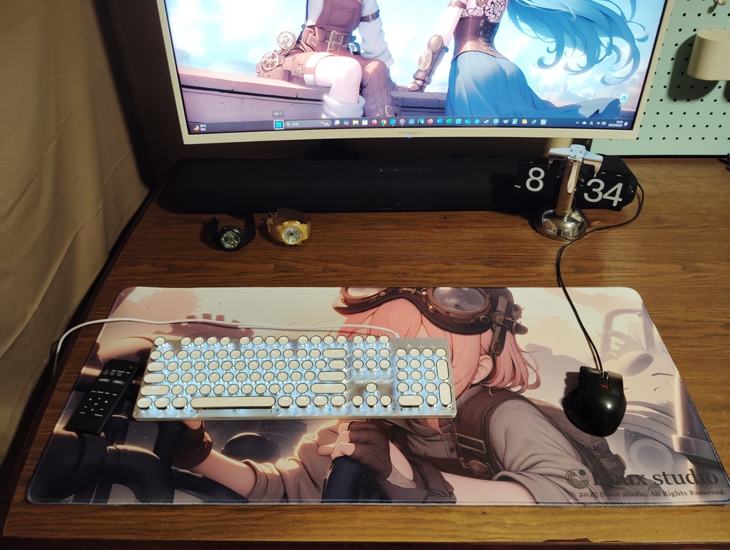 マウスパッド ルマ、任務完了。今夜はご褒美ステーキだ!