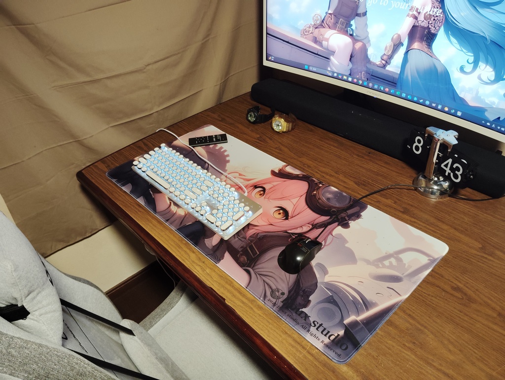 マウスパッド ルマ、任務完了。今夜はご褒美ステーキだ!