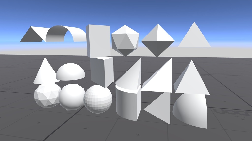 【無料】Unityにない立体を追加するやつ【18種+支援版6種】