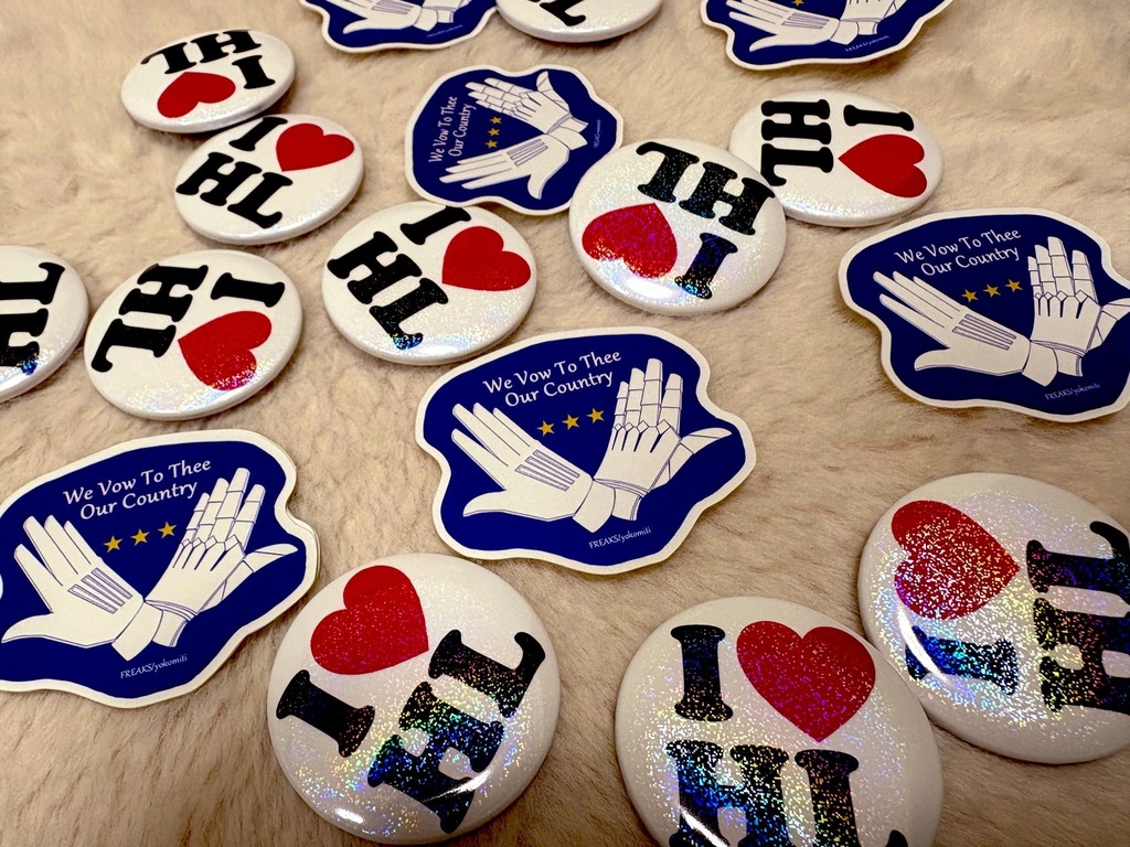 I❤HL 缶バッチ + クルシーモチーフシール セット