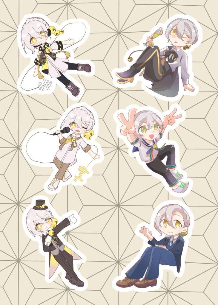 伊織弓鶴ミニキャラシール