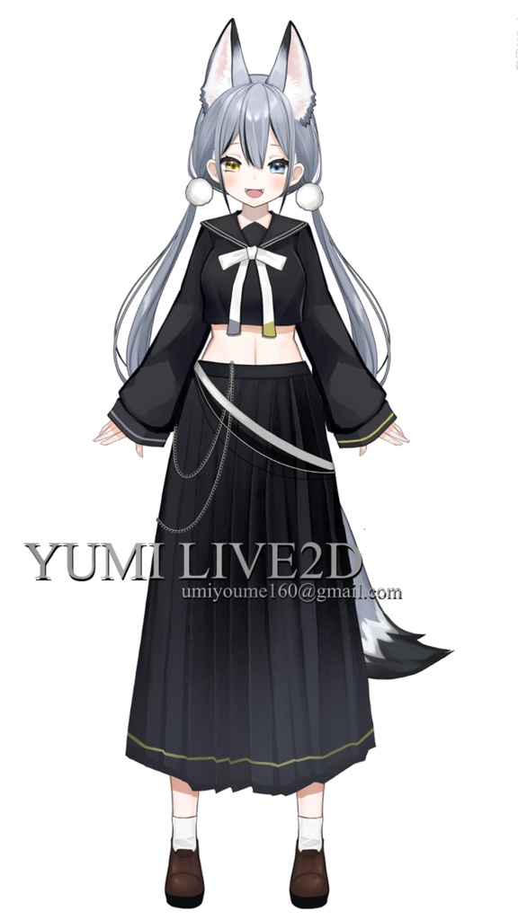 汎用ボディ live2d オオカミの女子-千夏ちゃん 5色あり