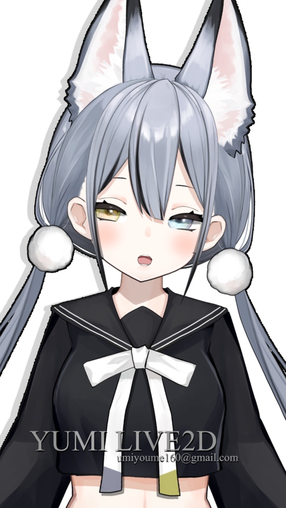 汎用ボディ live2d オオカミの女子-千夏ちゃん 5色あり