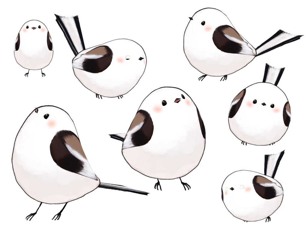 汎用ボディ live2d 可動域の高いシマエナガ