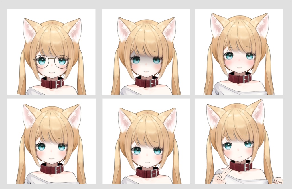 汎用モデル live2d -vtuberかわいい猫たち (ハンドトラッキングが含まれています)