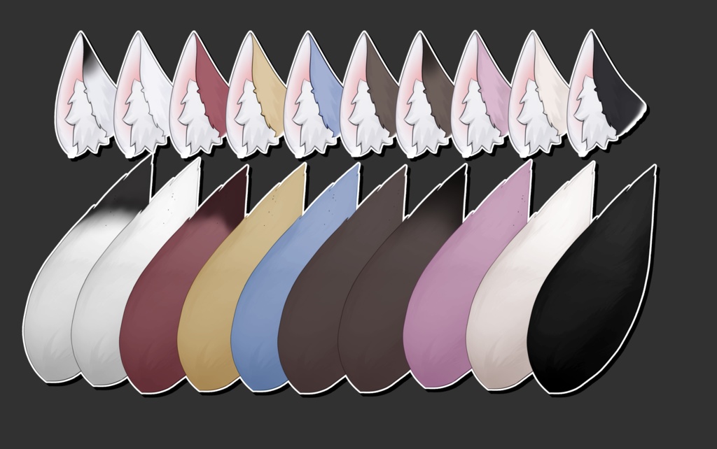 カスタマイズ可能なVtuberモデル追加獣耳ファイル/Customizable Girl Vtuber (Additional Animal Ears File)