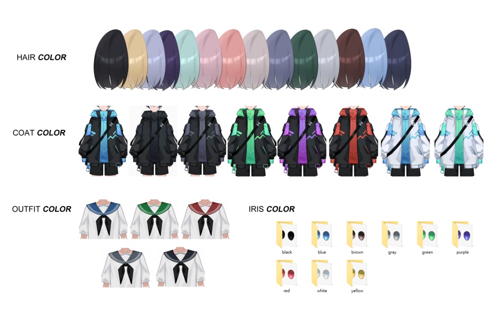 【Customizable】カスタム男子Vtuber(獸耳ver.) 自由度高い/切り替え複数の色が含まれています | フルボディ/フル装備のLive2Dアニメモデル、カスタマイズ可能、既製