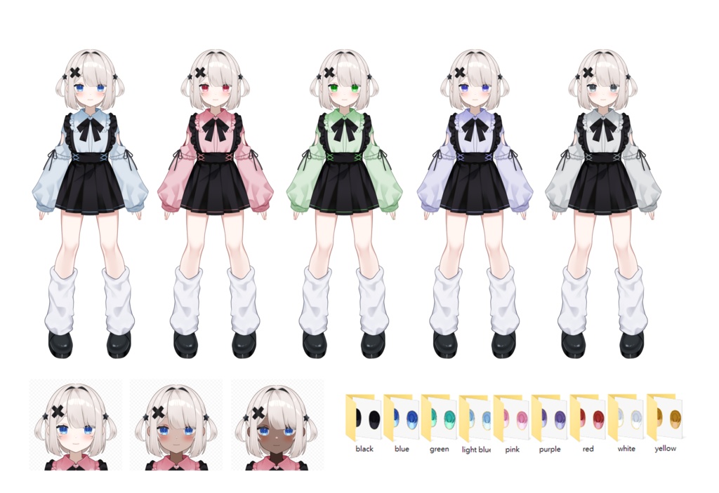 【Customizable】カスタム地雷系Vtuber! 自由度高い切り替えアクセサリ