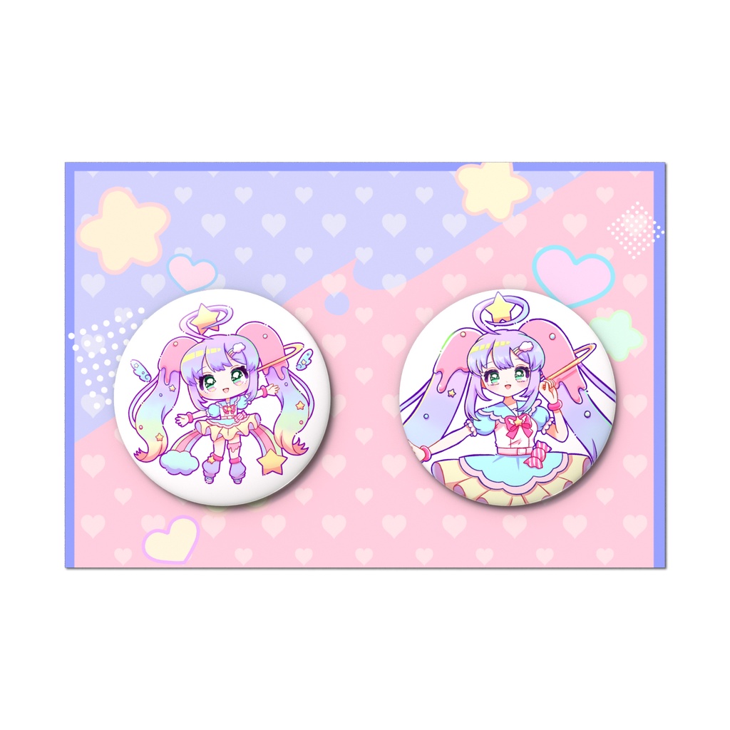虹乃星あめ🌈🍬缶バッジセット