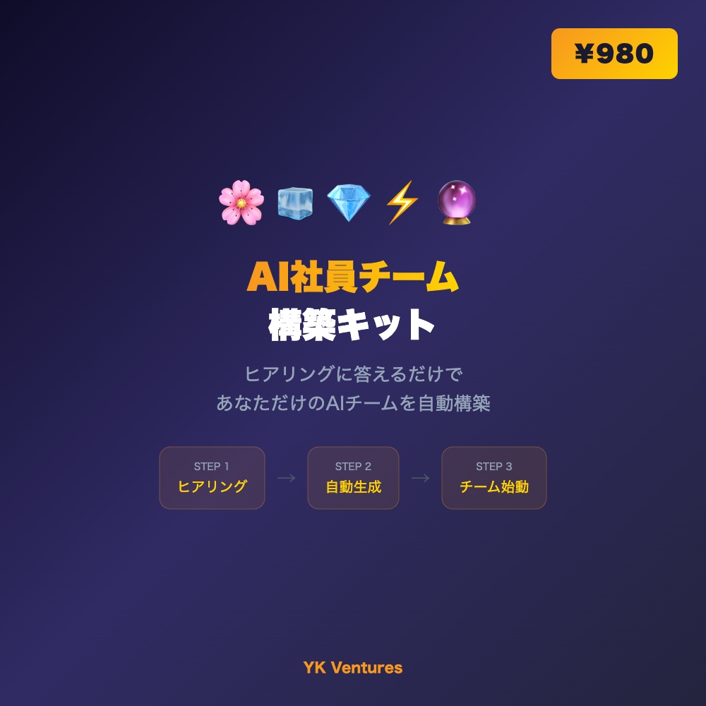 AI社員チーム構築キット — Claude Code用セットアップウィザード