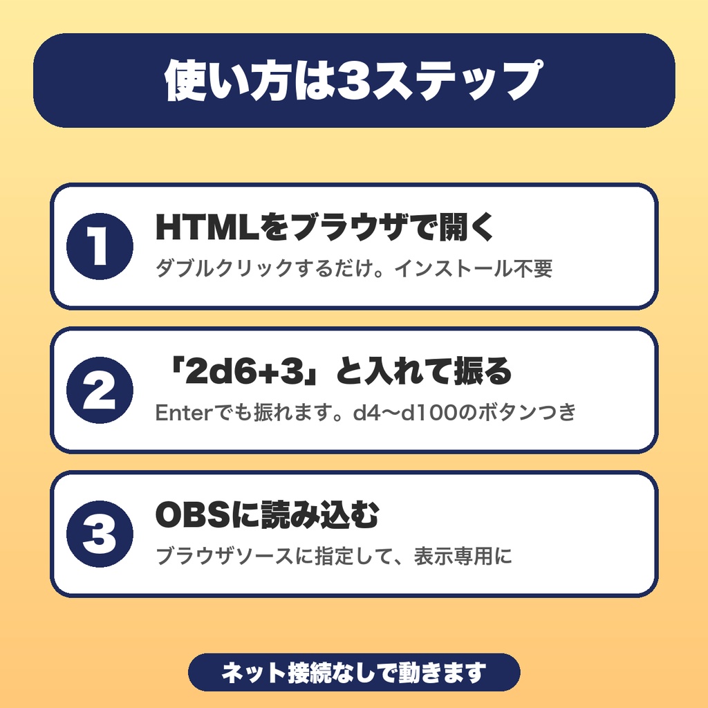 ダイス履歴|振った出目を100件記録・平均と最大最小・コピーとCSV保存・TRPG・OBS配信向け【無料版あり】