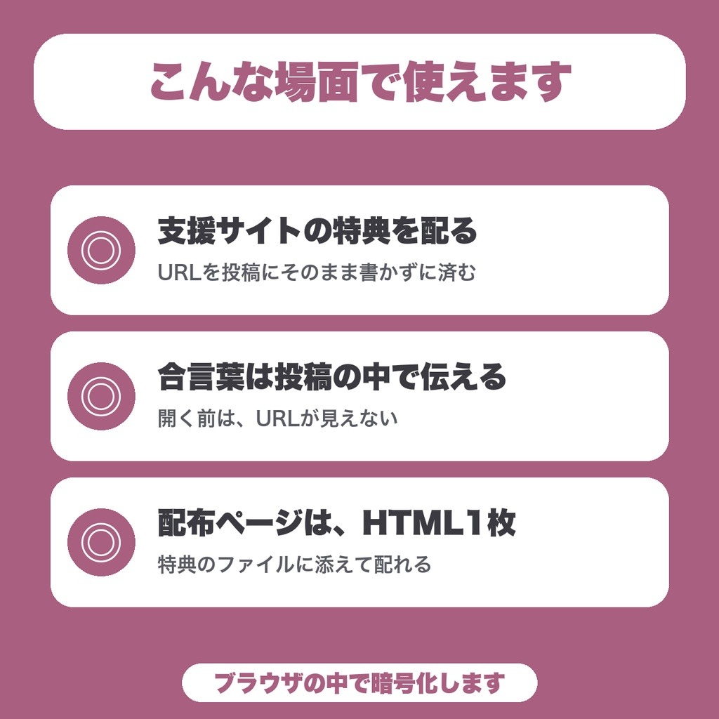 【無料】限定リンクのロッカー|URLを暗号化して、合言葉を入れた人にだけ見せる配布ページを作る(リンク1つ)