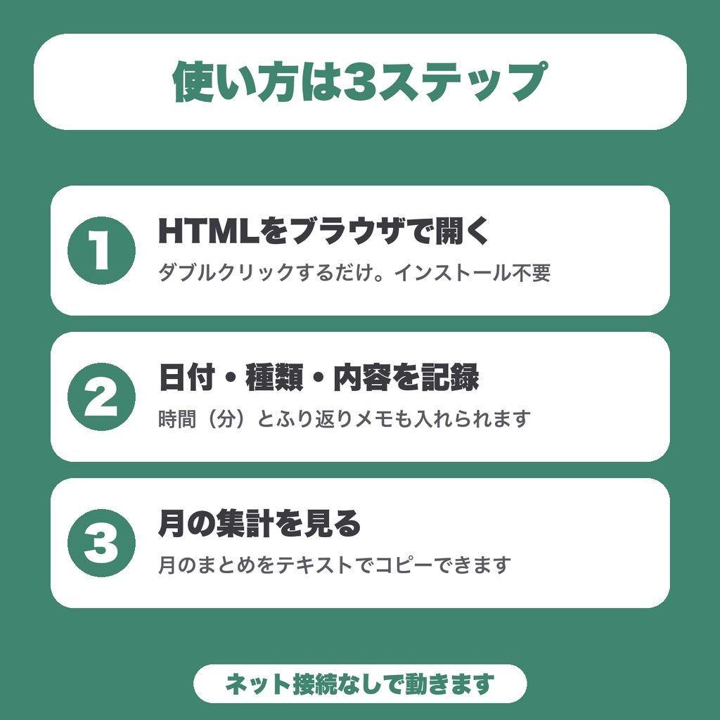 【無料】VTuber活動記録|配信・投稿・コラボの記録と、月ごとの回数・時間の集計(30件まで)