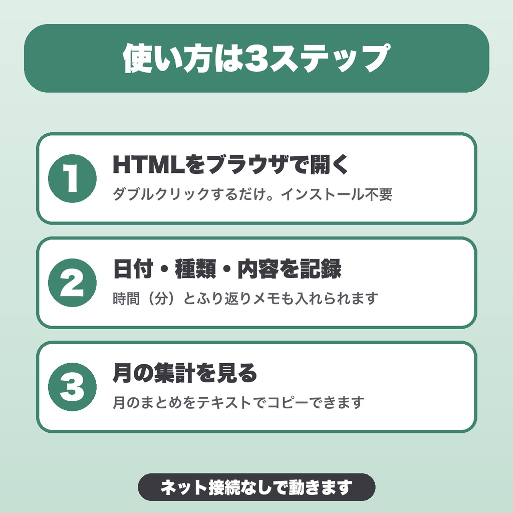 VTuber活動記録|種類別の集計・カレンダー・連続活動日数・CSV保存【無料版あり】