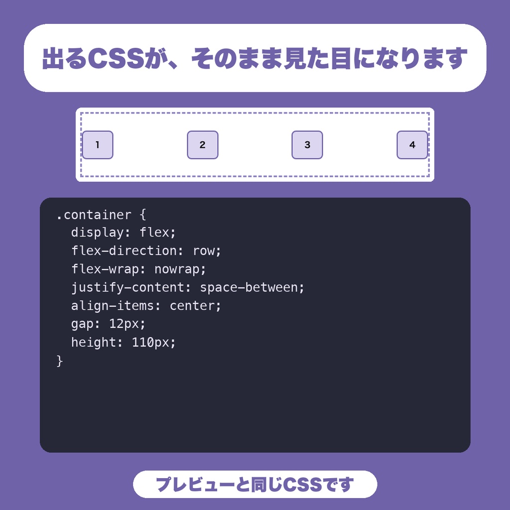 【無料】CSSレイアウトコードジェネレーター|Flexboxの並び方を選ぶだけ・なぜそうなるかの説明つき