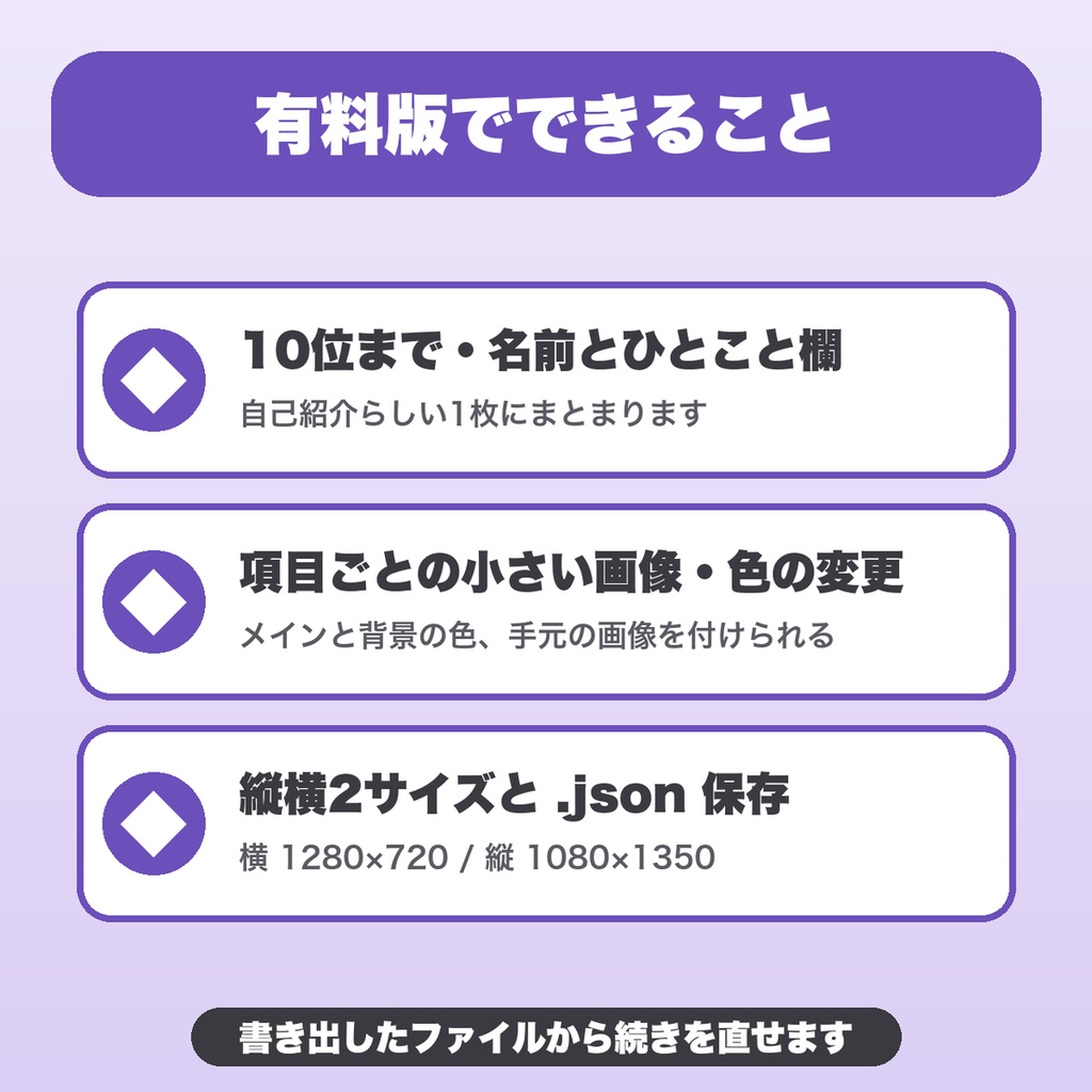 好きなものベスト10 自己紹介カードメーカー|10位まで・デザイン4種・画像つきでPNG保存(プロフィール・配信・SNS企画向け)【無料版あり】