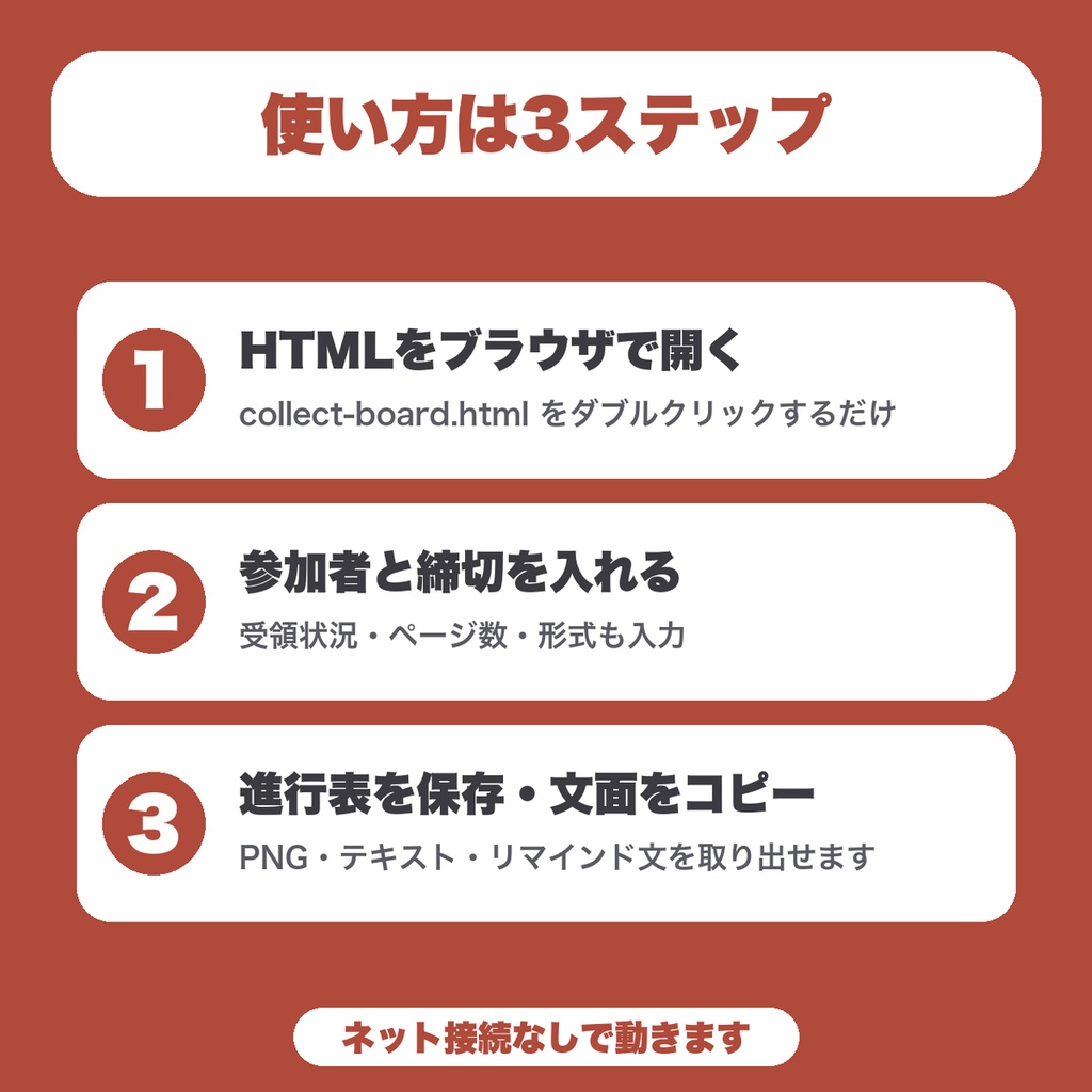 【無料】アンソロジー 原稿回収・進行管理ボード|遅れている人とページ数の合計が分かる・参加者8人まで(合同誌の主催者向け)