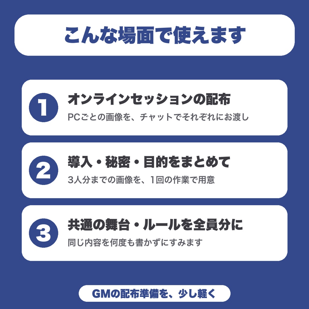 【無料】TRPG 秘匿ハンドアウトメーカー|導入・秘密・目的を1人1枚の画像に(GM向け・PC3人分まで)