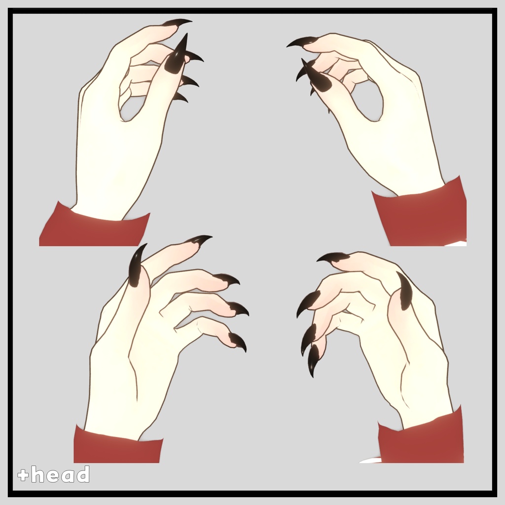 【4アバター対応】悪魔ネイル