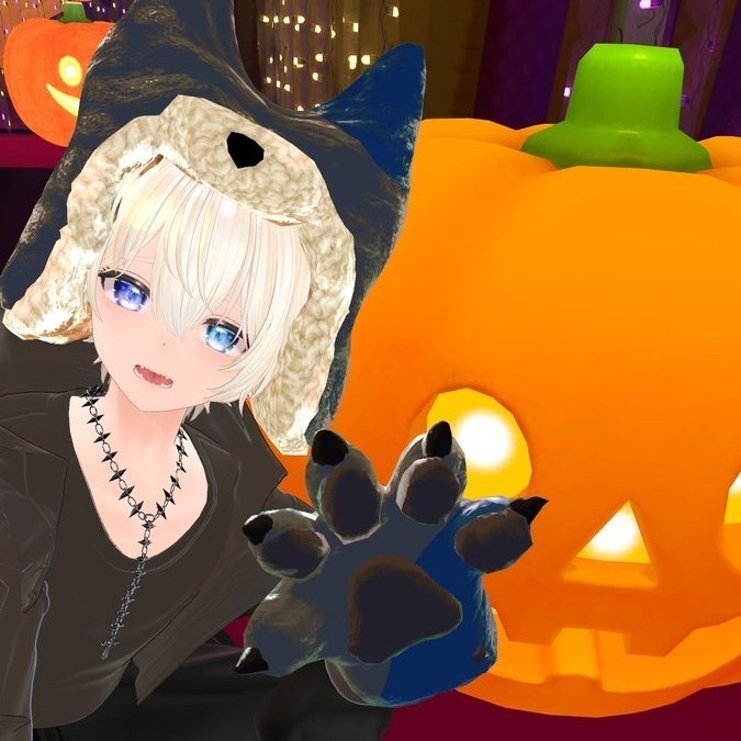 【4アバター対応】狼ゾンビ 帽子&ハンド