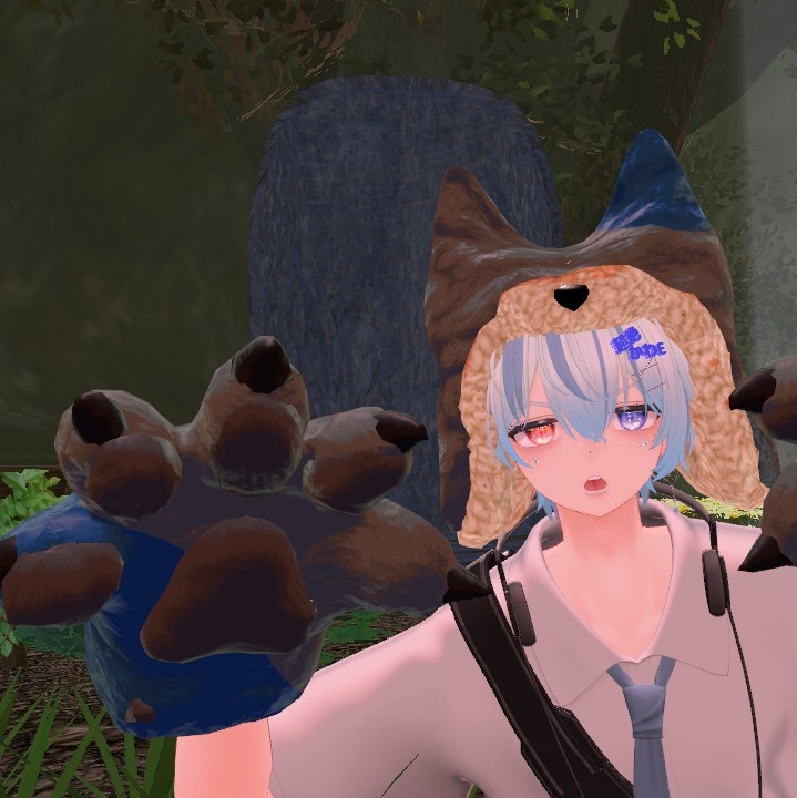 【4アバター対応】狼ゾンビ 帽子&ハンド