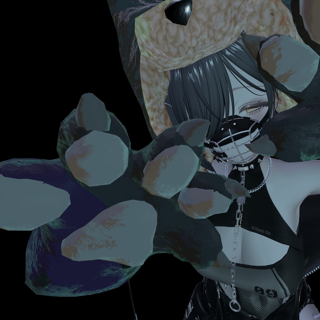 【4アバター対応】狼ゾンビ 帽子&ハンド