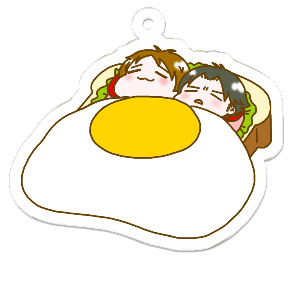 たまごオフトゥンアクリルキーホルダー