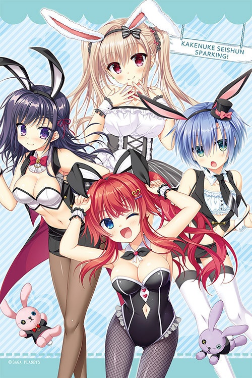 かけぬけ★青春スパーキング!バニーガールをお呼びでしょうか。ヒロイン集合Ver.B1タペストリー