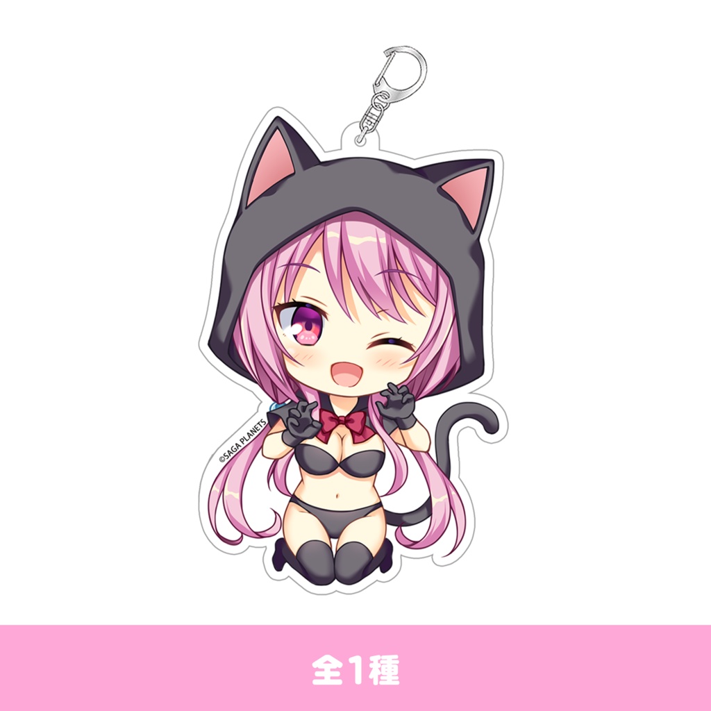 AMBITIOUS MISSION　クロネコかぐや　BIGアクリルキーホルダー
