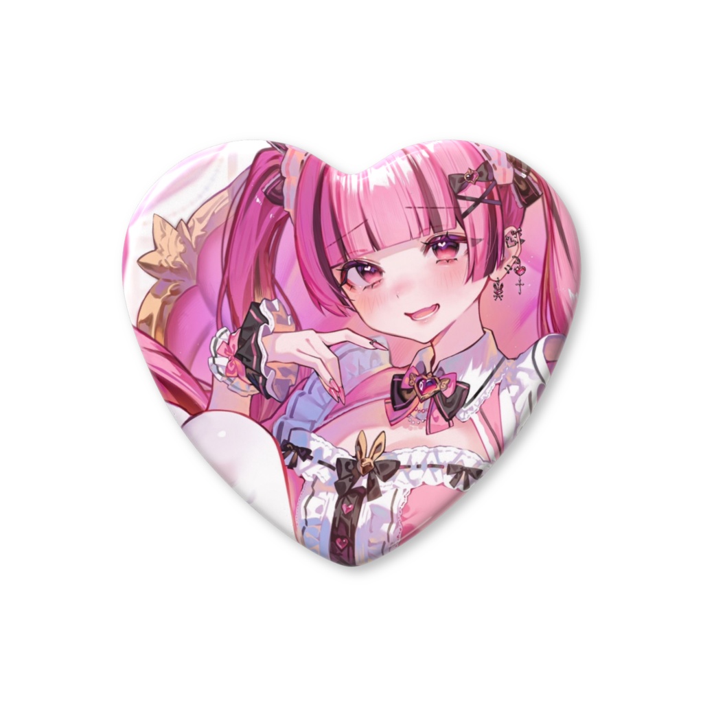 🎀メイドさんのハート缶バッチ🎀
