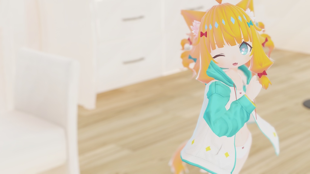 【Dia/Tio】ちゃん用『フロントオープンパーカー』