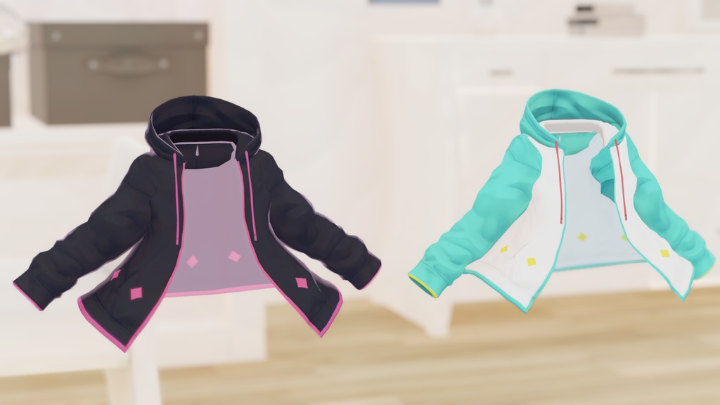 【Dia/Tio】ちゃん用『フロントオープンパーカー』