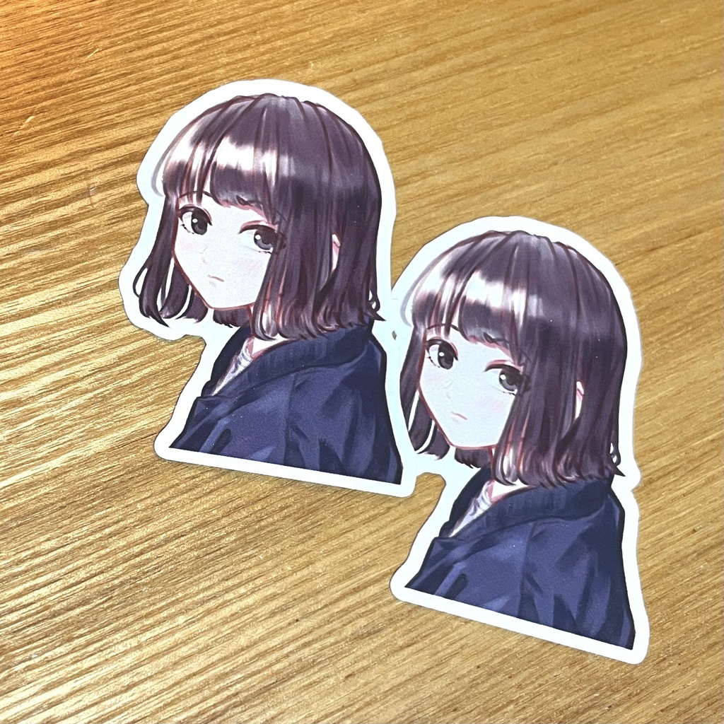 女の子ミニステッカー