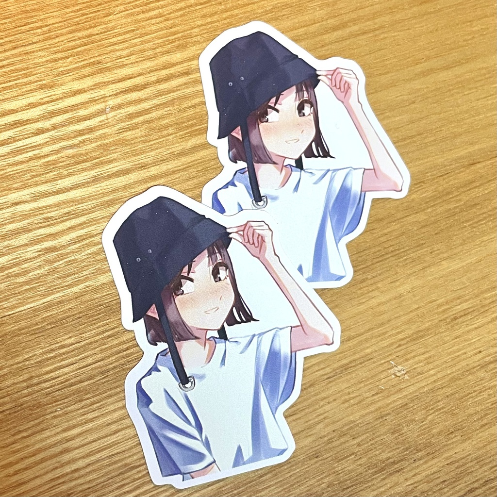 女の子ミニステッカー