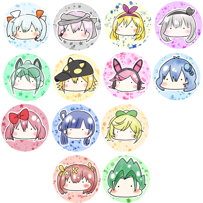  WIXOSS 缶バッジ &ステッカーセット 13種