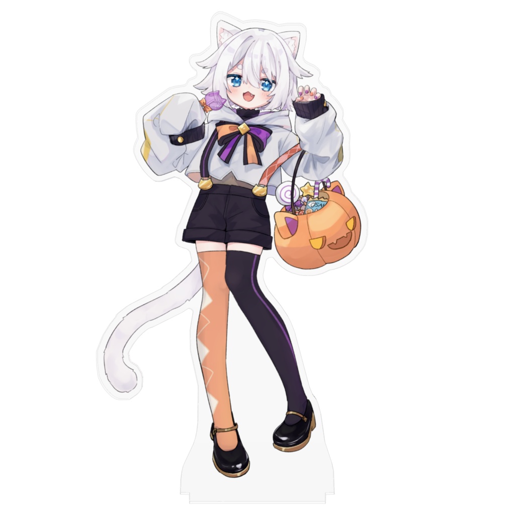 お菓子いっぱい猫添🎃🐈/アクリルフィギュア