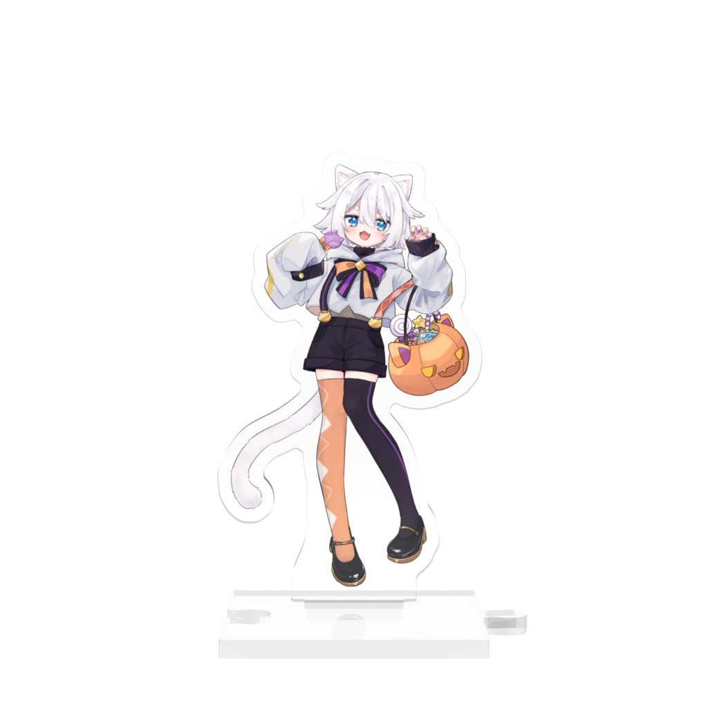 お菓子いっぱい猫添🎃🐈つながるアクスタ