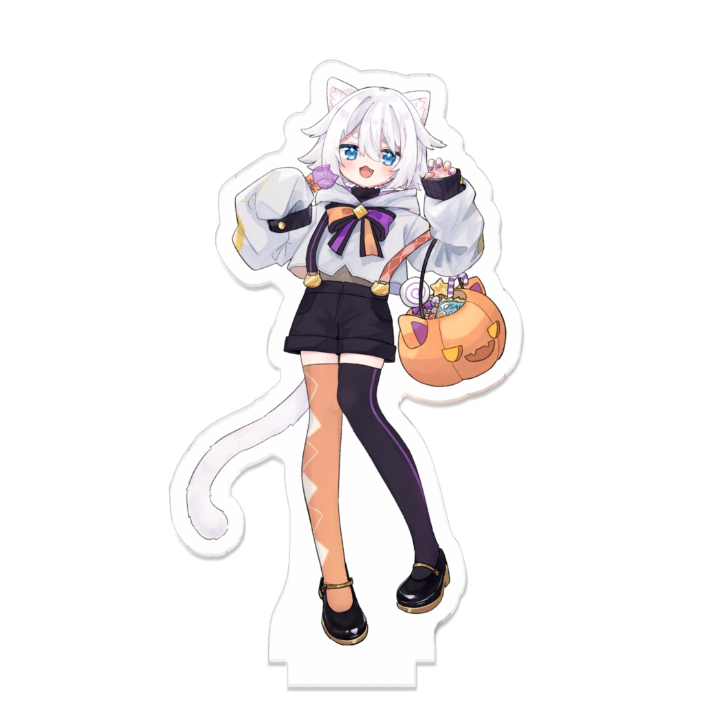 お菓子いっぱい猫添🎃🐈つながるアクスタ