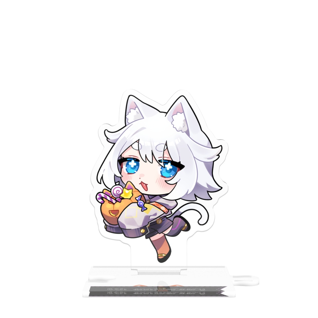 お菓子を運ぶよ猫添🎃🐈つながるアクスタ