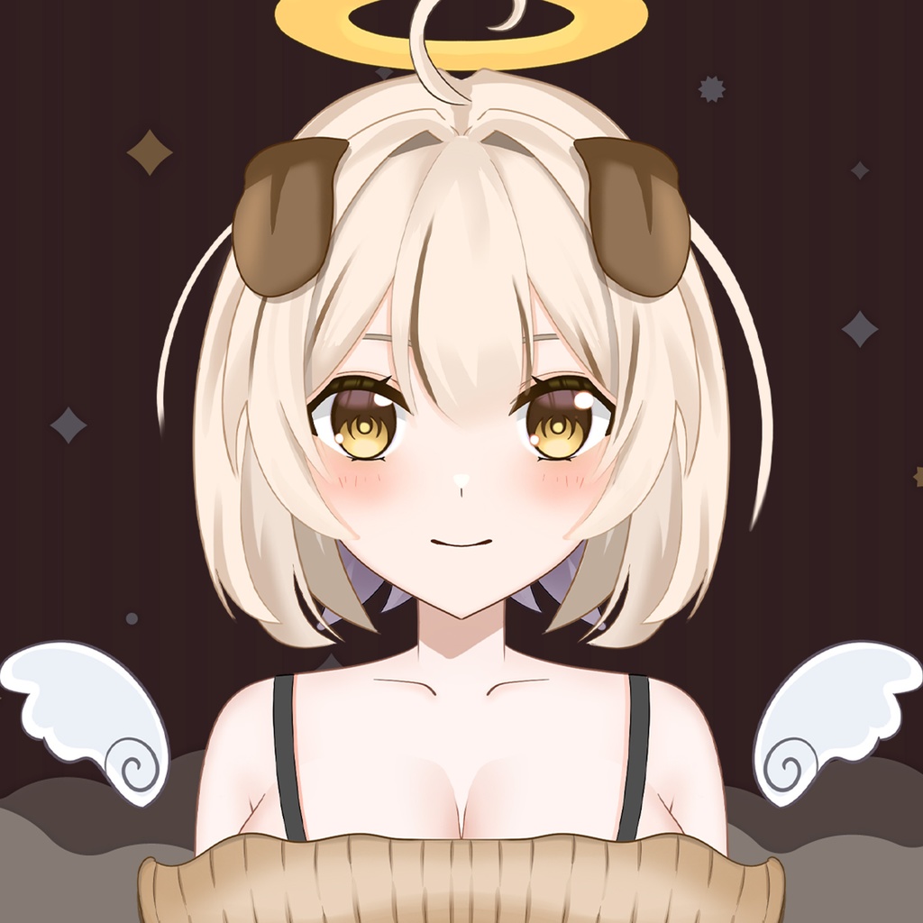 【FREE/無料】 天使の犬 Live2D model / vtuber angel dog
