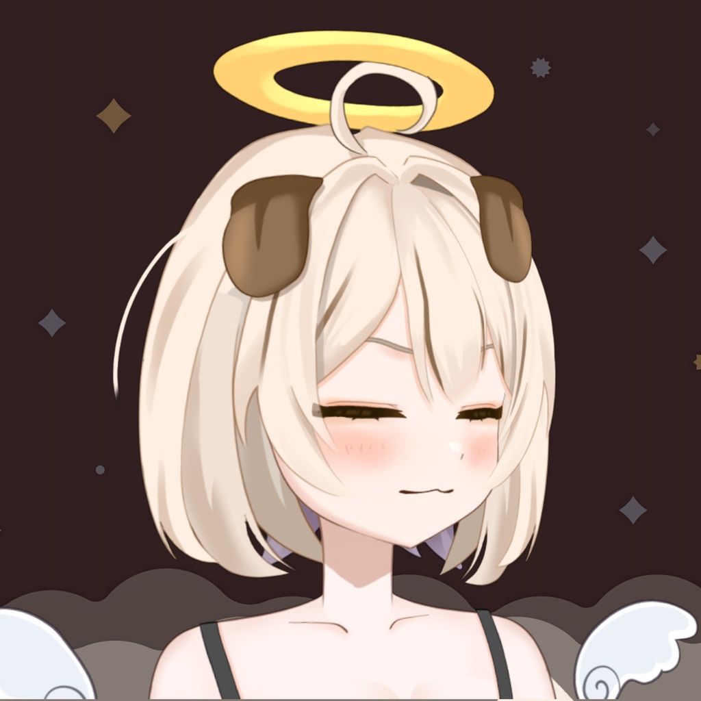 【FREE/無料】 天使の犬 Live2D model / vtuber angel dog