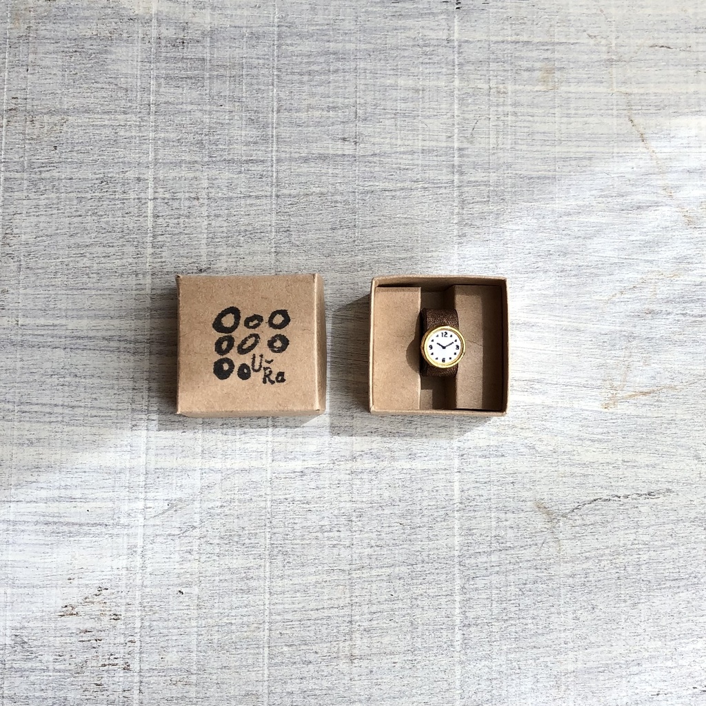 革の腕時計 オビツ11 文字盤ー針