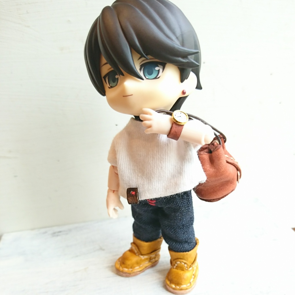 ピノキオみたいな革のブーツ⭐︎オビツ11⭐︎ぬい