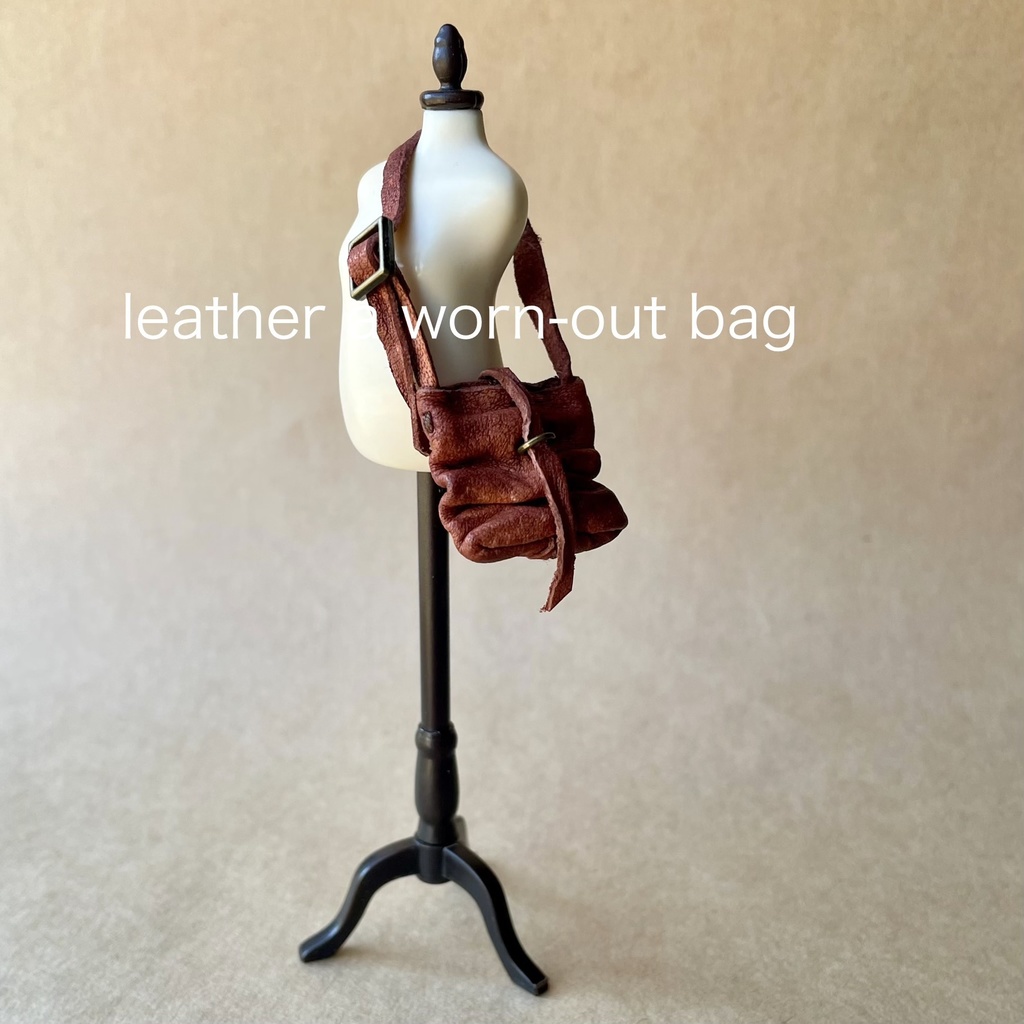 革のくたくたバッグ☆1/12 オビツ11など