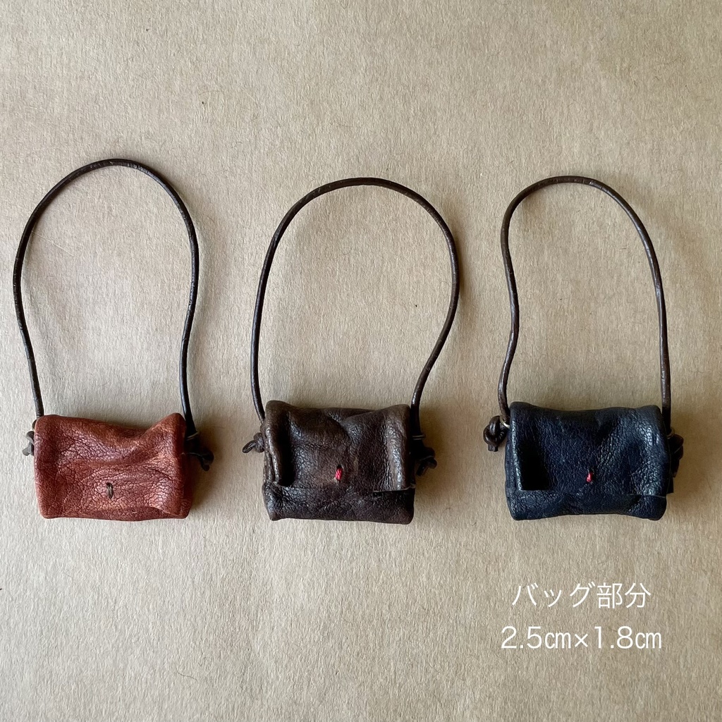 革の二つ折バッグ☆1/12 オビツ11