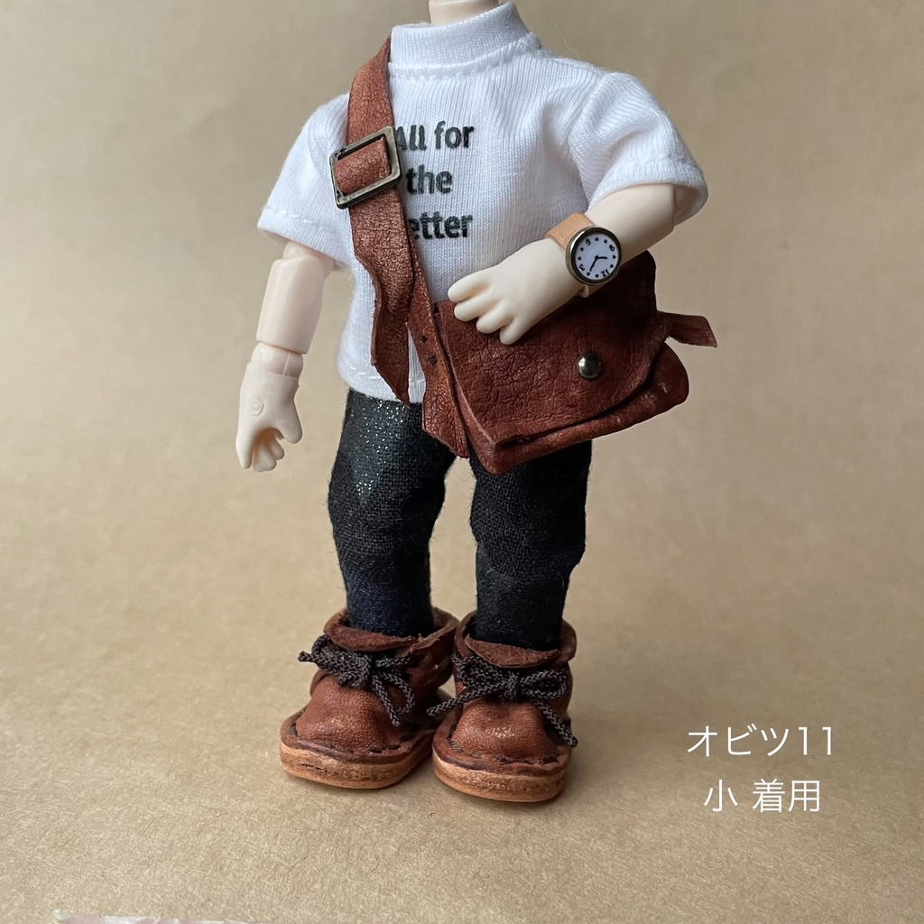 革のショルダーバッグ小☆1/12オビツ11など