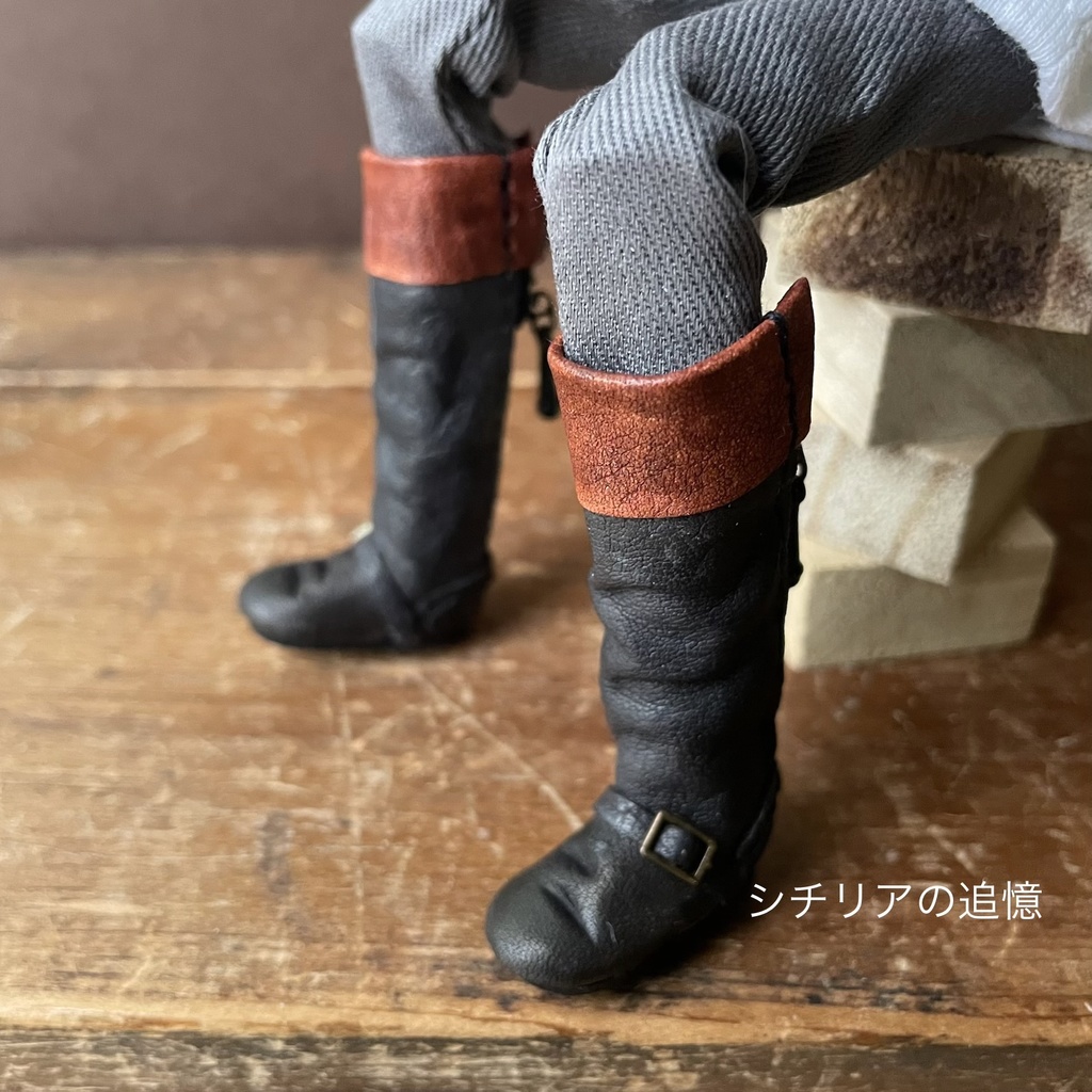 革のロングブーツ⭐︎シチリアの追憶