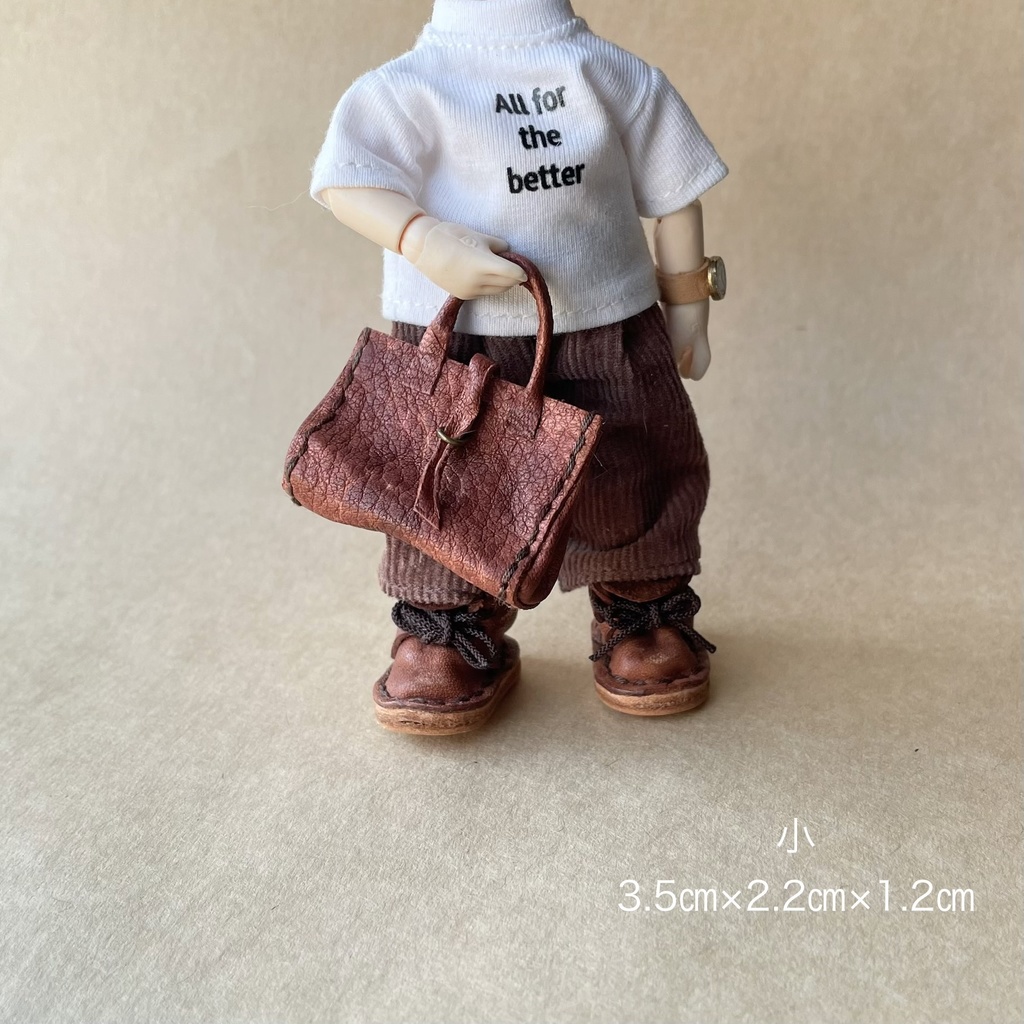 革のトートバッグ小⭐︎1/12オビツ11など